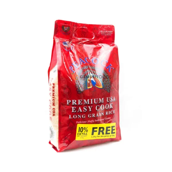 Peacock Easy Cook Long Grain Rice 5kg